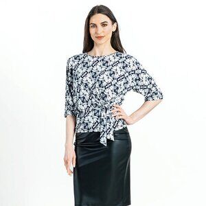 Side Tie Top - Circle Emblem